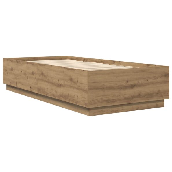 vidaXL Rám postele Dub artisan 80 x 200 cm Kompozitné drevo – Obrázok 3