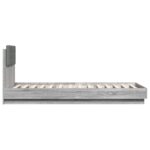 vidaXL Posteľový rám s LED Sivý Sonoma 80 x 200 cm Kompozitné drevo – Obrázok 6
