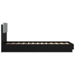 vidaXL Posteľový rám s LED Čierny dub 80 x 200 cm Kompozitné drevo – Obrázok 4