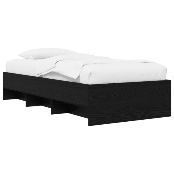 vidaXL Rám postele s poličkou Čierny dub 80 x 200 cm Kompozitné drevo – Obrázok 2