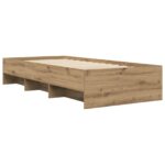 vidaXL Rám postele s poličkou Dub artisan 80 x 200 cm Kompozitné drevo – Obrázok 3