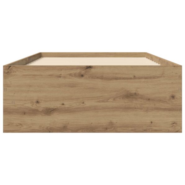 vidaXL Rám postele s poličkou Dub artisan 80 x 200 cm Kompozitné drevo – Obrázok 4