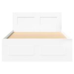 vidaXL Rám postele s čelom Biela 80 x 200 cm Kompozitné drevo – Obrázok 5
