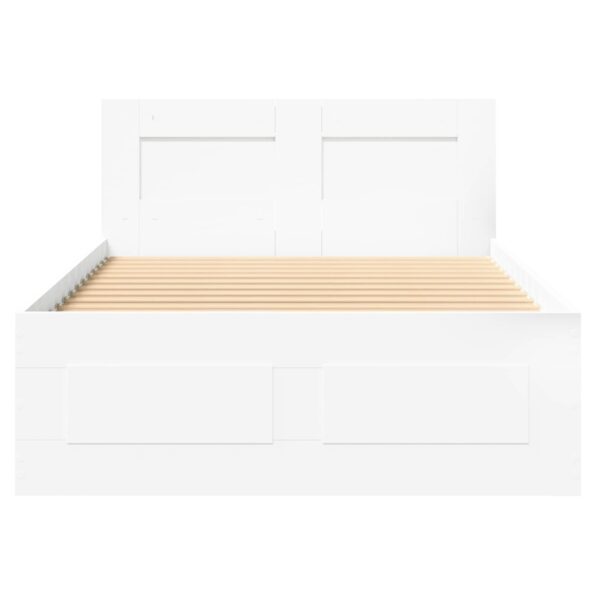 vidaXL Rám postele s čelom Biela 80 x 200 cm Kompozitné drevo – Obrázok 5