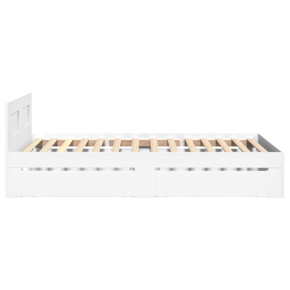 vidaXL Rám postele s čelom Biela 80 x 200 cm Kompozitné drevo – Obrázok 6