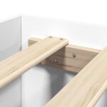 vidaXL Rám postele s čelom Biela 80 x 200 cm Kompozitné drevo – Obrázok 8