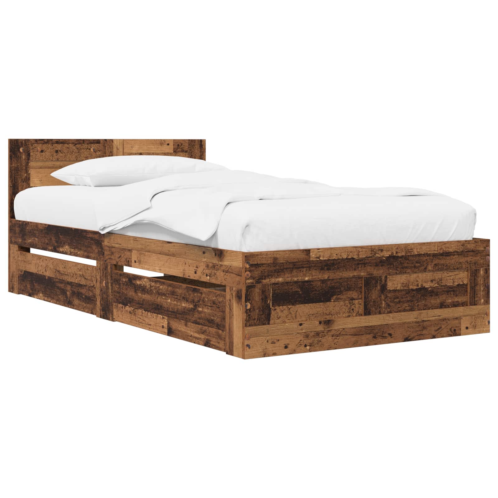 3429680_1.jpg vidaXL Rám postele s čelom Staré drevo 80 x 200 cm Kompozitné drevo – Obrázok 1