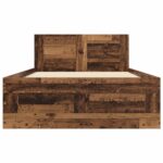 vidaXL Rám postele s čelom Staré drevo 80 x 200 cm Kompozitné drevo – Obrázok 4