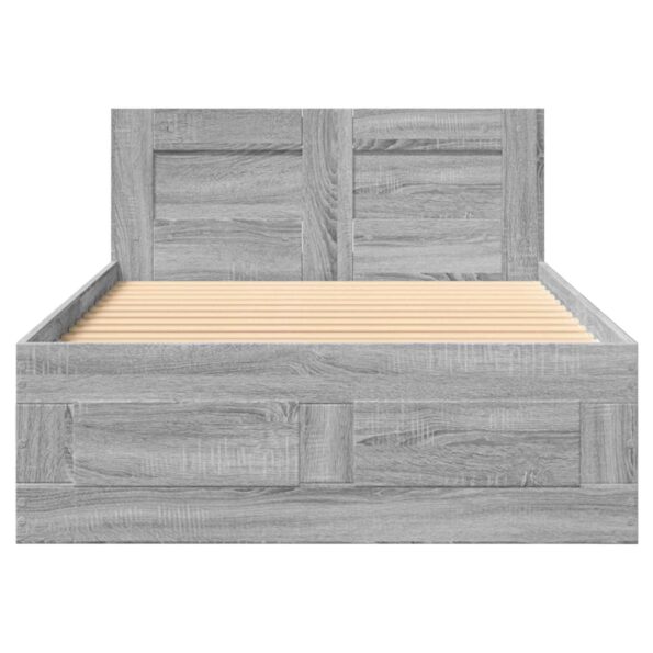 vidaXL Rám postele s čelom Sivý Sonoma 80 x 200 cm Kompozitné drevo – Obrázok 5