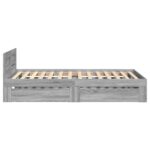 vidaXL Rám postele s čelom Sivý Sonoma 80 x 200 cm Kompozitné drevo – Obrázok 6