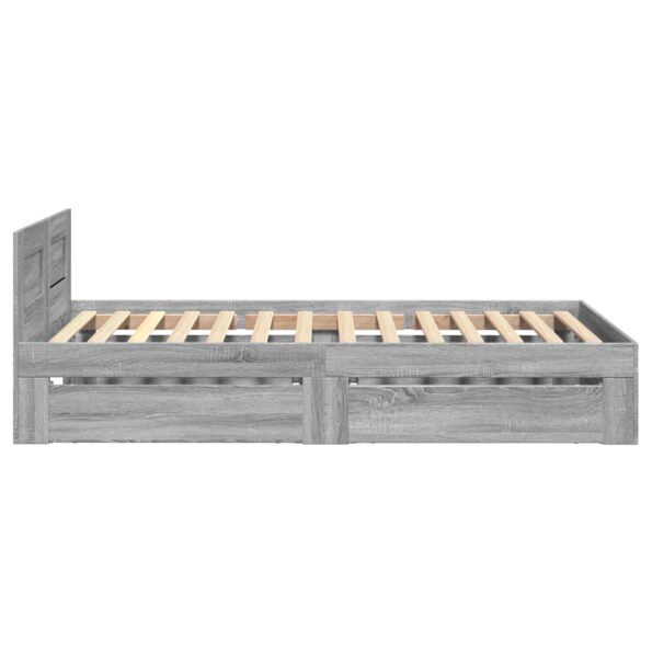 vidaXL Rám postele s čelom Sivý Sonoma 80 x 200 cm Kompozitné drevo – Obrázok 6