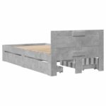 vidaXL Rám postele s čelom Betónovo sivá 80 x 200 cm Kompozitné drevo – Obrázok 6