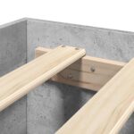 vidaXL Rám postele s čelom Betónovo sivá 80 x 200 cm Kompozitné drevo – Obrázok 7