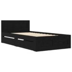 vidaXL Rám postele s čelom Čierny dub 80 x 200 cm Kompozitné drevo – Obrázok 3