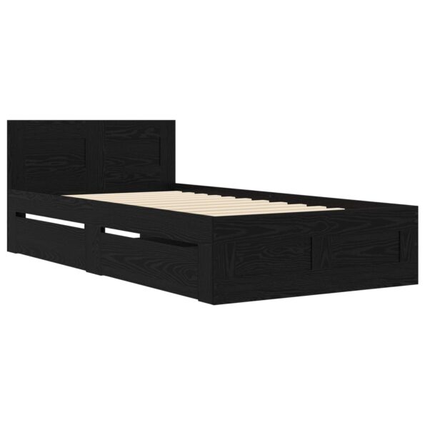 vidaXL Rám postele s čelom Čierny dub 80 x 200 cm Kompozitné drevo – Obrázok 3