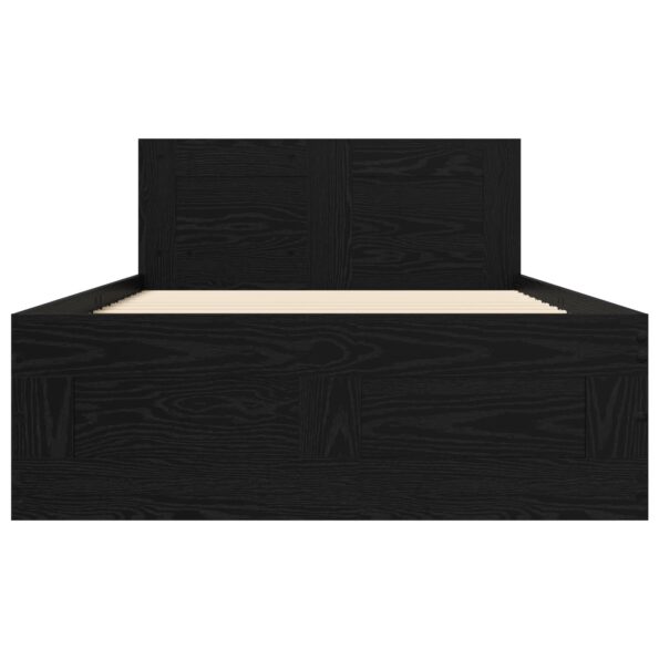 vidaXL Rám postele s čelom Čierny dub 80 x 200 cm Kompozitné drevo – Obrázok 4