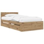 vidaXL Rám postele s čelom Dub artisan 80 x 200 cm Kompozitné drevo