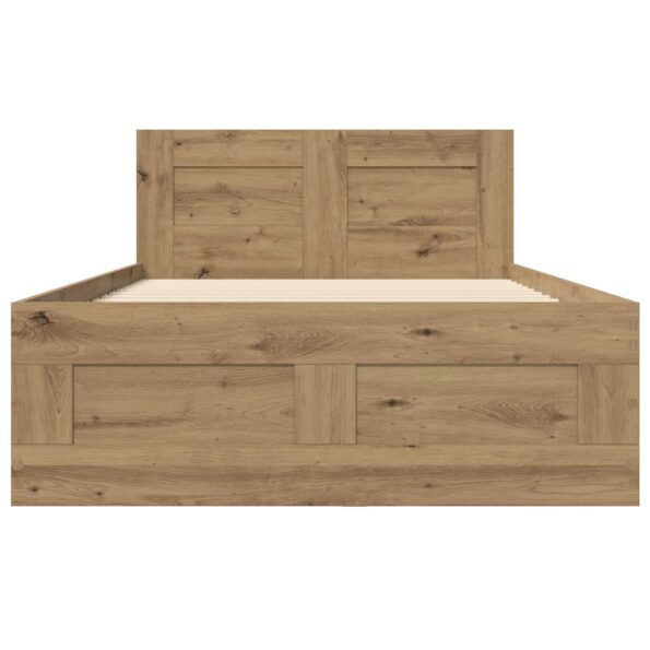 vidaXL Rám postele s čelom Dub artisan 80 x 200 cm Kompozitné drevo – Obrázok 4