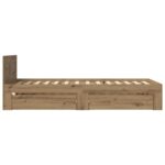 vidaXL Rám postele s čelom Dub artisan 80 x 200 cm Kompozitné drevo – Obrázok 5