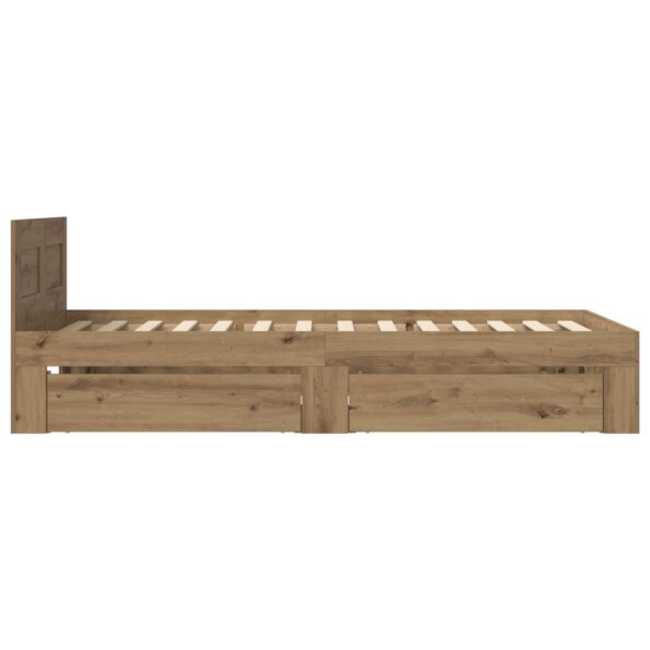 vidaXL Rám postele s čelom Dub artisan 80 x 200 cm Kompozitné drevo – Obrázok 5