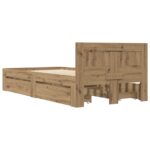 vidaXL Rám postele s čelom Dub artisan 80 x 200 cm Kompozitné drevo – Obrázok 6