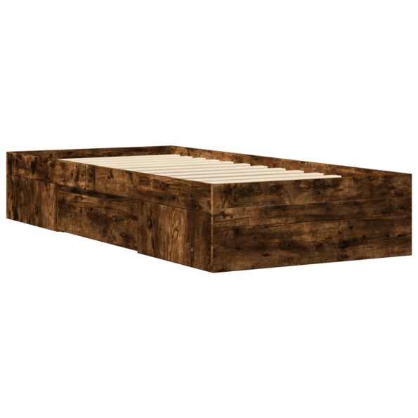 vidaXL Rám postele so skladom Dymový dub 80 x 200 cm Kompozitné drevo – Obrázok 3