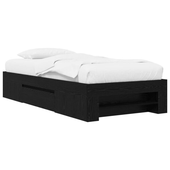 vidaXL Rám postele so skladom Čierny dub 80 x 200 cm Kompozitné drevo – Obrázok 2