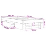 vidaXL Rám postele so skladom Dub artisan 80 x 200 cm Kompozitné drevo – Obrázok 10