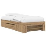 vidaXL Rám postele so skladom Dub artisan 80 x 200 cm Kompozitné drevo – Obrázok 2