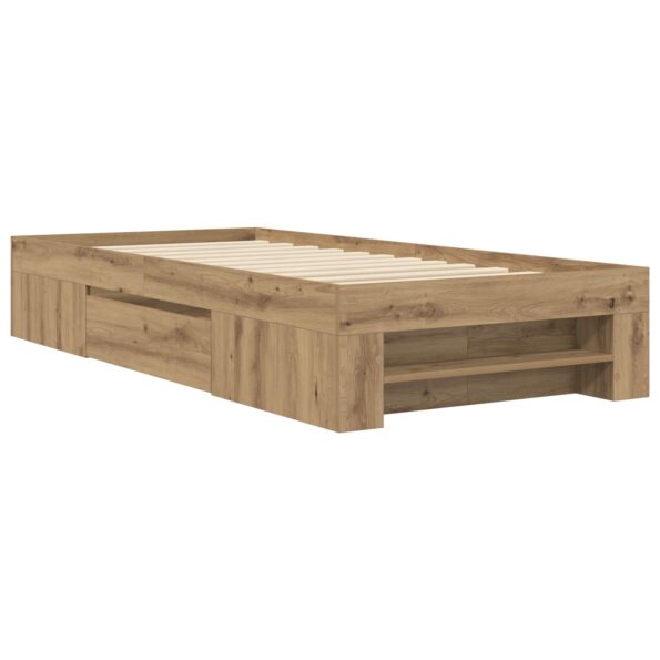 vidaXL Rám postele so skladom Dub artisan 80 x 200 cm Kompozitné drevo – Obrázok 4