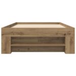 vidaXL Rám postele so skladom Dub artisan 80 x 200 cm Kompozitné drevo – Obrázok 5