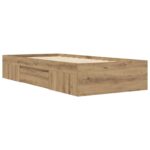 vidaXL Rám postele so skladom Dub artisan 80 x 200 cm Kompozitné drevo – Obrázok 7