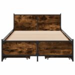 vidaXL Rám postele s čelom Dymový dub 80 x 200 cm Kompozitné drevo – Obrázok 4