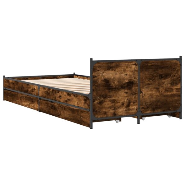vidaXL Rám postele s čelom Dymový dub 80 x 200 cm Kompozitné drevo – Obrázok 6