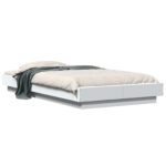 vidaXL Rám postele na podlahe Biela 80 x 210 cm Kompozitné drevo – Obrázok 2