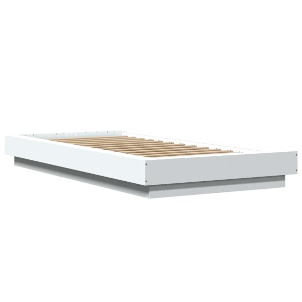 vidaXL Rám postele na podlahe Biela 80 x 210 cm Kompozitné drevo – Obrázok 3