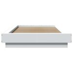 vidaXL Rám postele na podlahe Biela 80 x 210 cm Kompozitné drevo – Obrázok 4