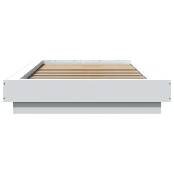 vidaXL Rám postele na podlahe Biela 80 x 210 cm Kompozitné drevo – Obrázok 4