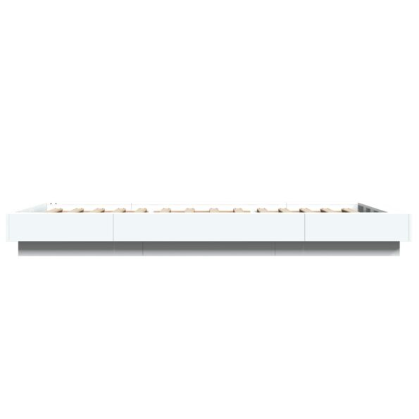 vidaXL Rám postele na podlahe Biela 80 x 210 cm Kompozitné drevo – Obrázok 5