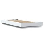 vidaXL Rám postele na podlahe Biela 80 x 210 cm Kompozitné drevo – Obrázok 6