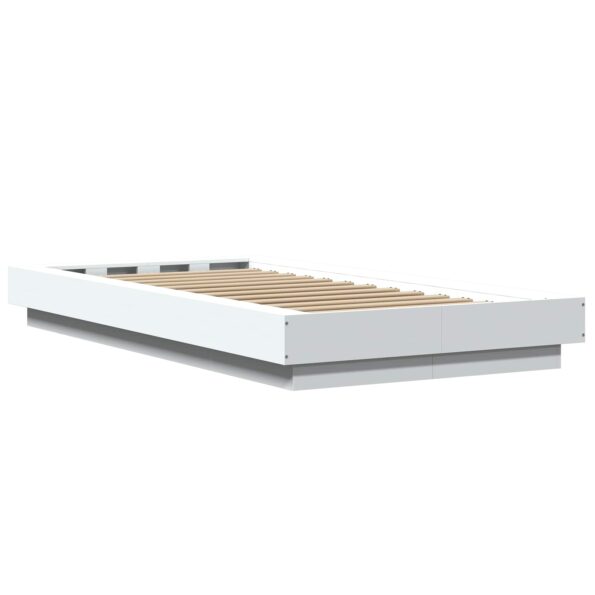 vidaXL Rám postele na podlahe Biela 80 x 210 cm Kompozitné drevo – Obrázok 6
