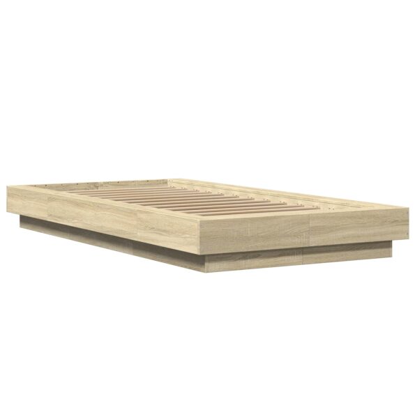 vidaXL Rám postele na podlahe Dub sonoma 80 x 210 cm Kompozitné drevo – Obrázok 3