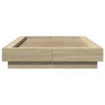 vidaXL Rám postele na podlahe Dub sonoma 80 x 210 cm Kompozitné drevo – Obrázok 4