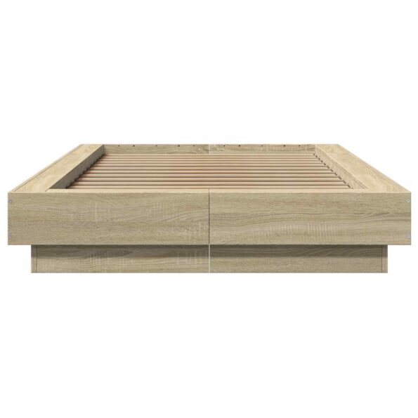 vidaXL Rám postele na podlahe Dub sonoma 80 x 210 cm Kompozitné drevo – Obrázok 4