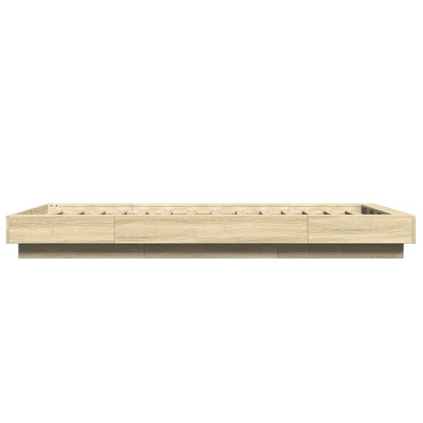 vidaXL Rám postele na podlahe Dub sonoma 80 x 210 cm Kompozitné drevo – Obrázok 5