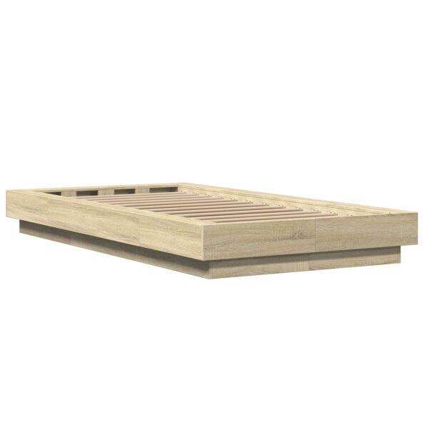 vidaXL Rám postele na podlahe Dub sonoma 80 x 210 cm Kompozitné drevo – Obrázok 6