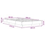 vidaXL Rám postele na podlahe Dymový dub 80 x 210 cm Kompozitné drevo – Obrázok 10