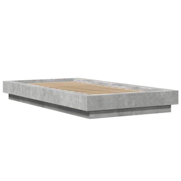 vidaXL Rám postele na podlahe Betónovo sivá 80 x 210 cm – Obrázok 3
