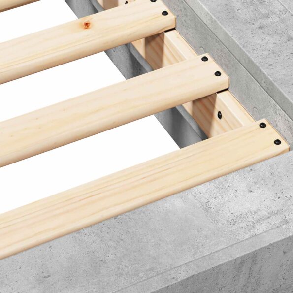 vidaXL Rám postele na podlahe Betónovo sivá 80 x 210 cm – Obrázok 8