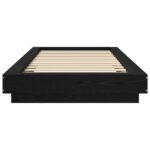 vidaXL Rám postele na podlahe Čierny dub 80 x 210 cm Kompozitné drevo – Obrázok 3